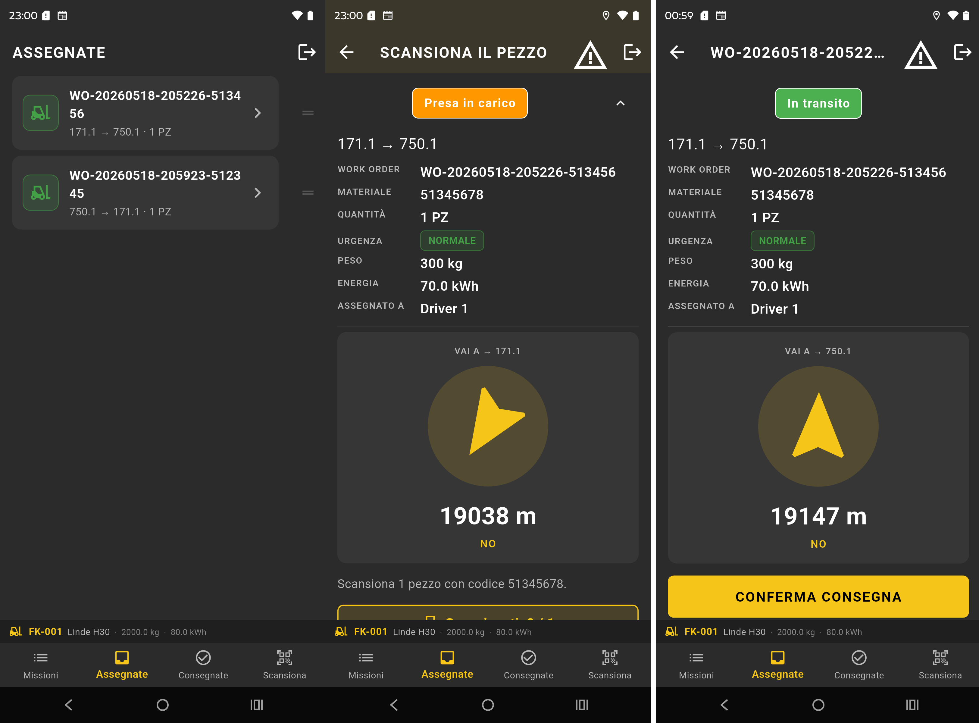 Schermata per gli operatori: di Movex